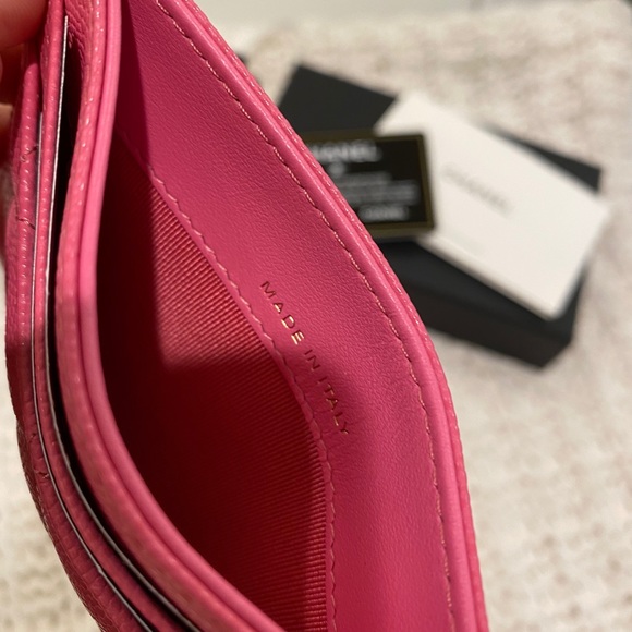 Chanel Caviar Quilted card holder Pink - Picture 12 of 12